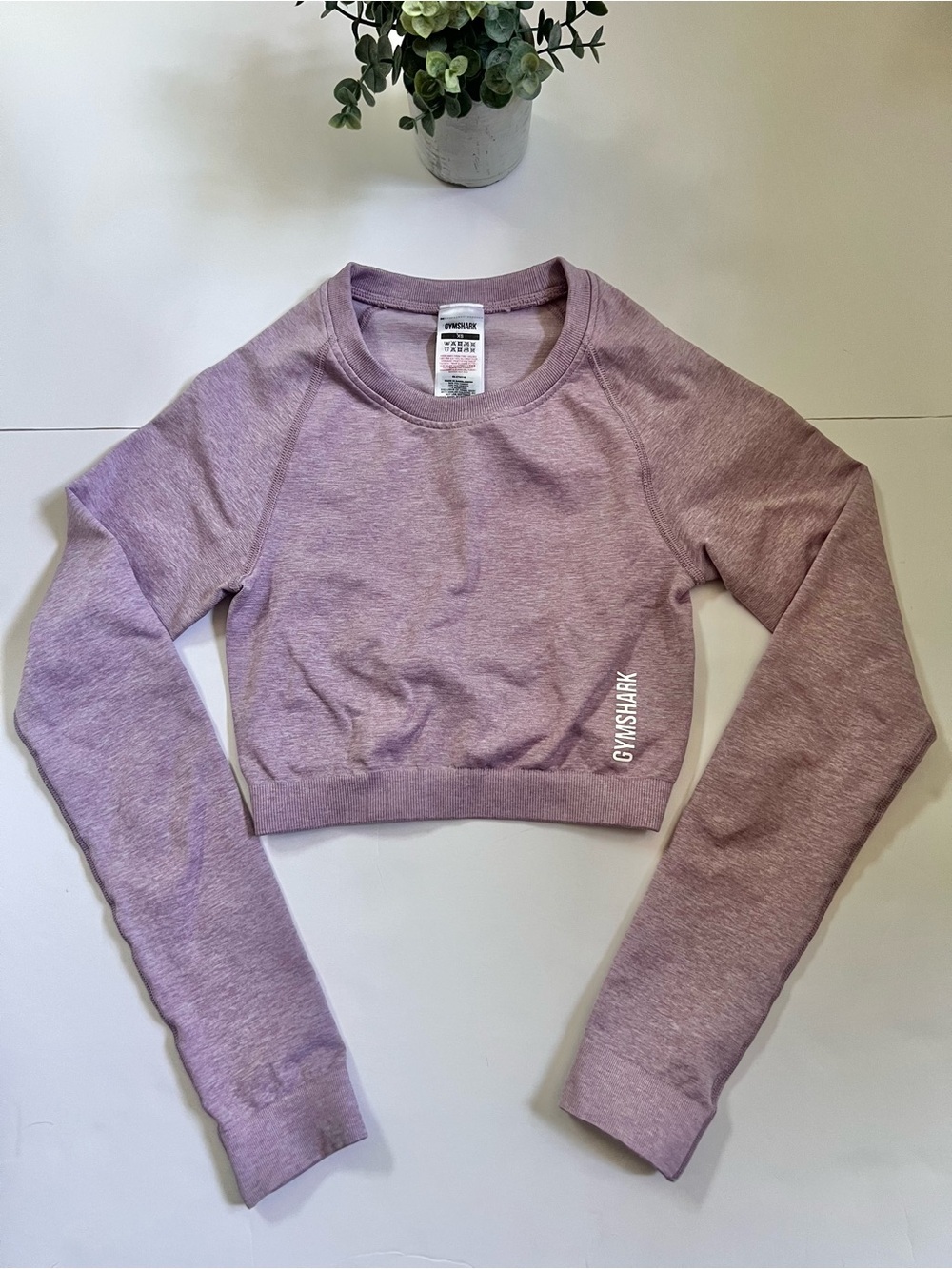 Gymshark Adapt Marl seamless long sleeve crop top Pink Size XS